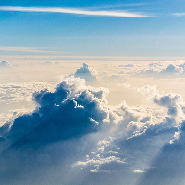 Clouds seen from airplane